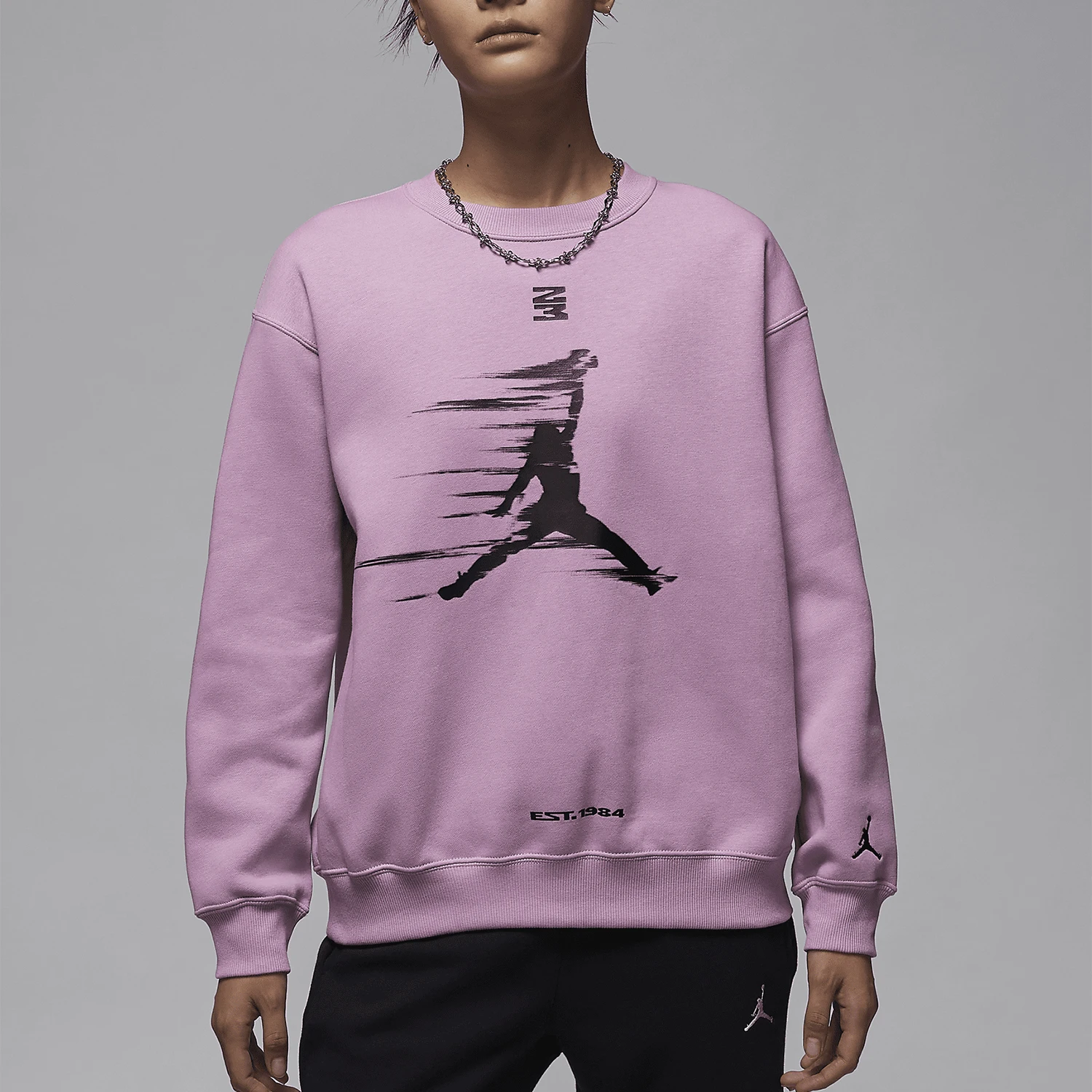 

Официальная женская флисовая теплая толстовка с круглым вырезом и принтом Nike JORDAN FV7174-522