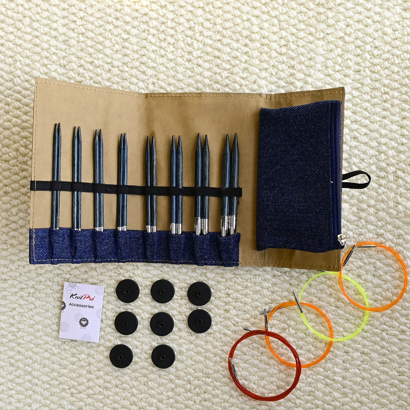 

Набор сменных круговых спиц для вязания, с наконечником спицы для вязания