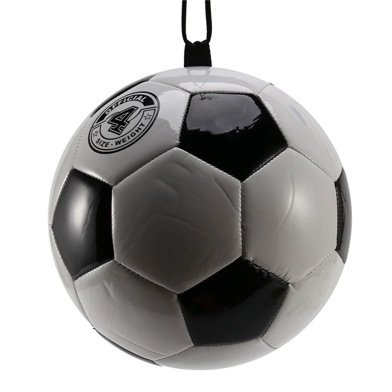 Pelota de entrenamiento de fútbol de B06C-2X, pelota de entrenamiento elástica ajustable con cuerda, tamaño 4, fútbol para entrenar y jugar deportes