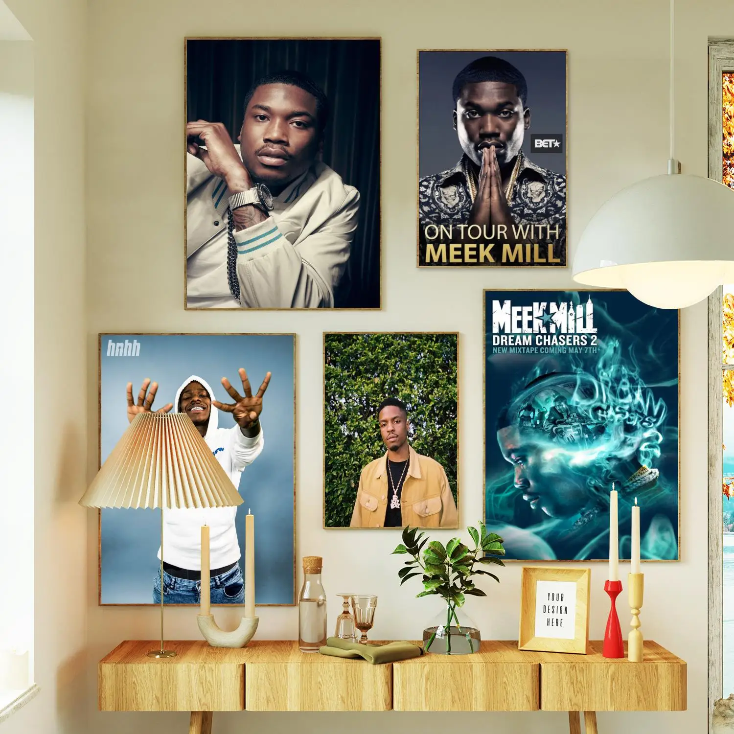 meek mill Poster Prints Wall Art Canvas Painting Poster For Modern Family Living Room Home Decor