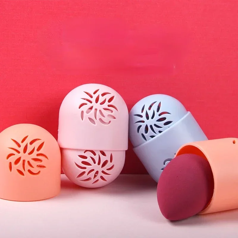 Przenośny uchwyt na blender do makijażu, pudełko do przechowywania gąbki kosmetycznej, miękki silikonowy futerał do czyszczenia i suszenia puszka kosmetycznej, narzędzie do makijażu, 1 szt.