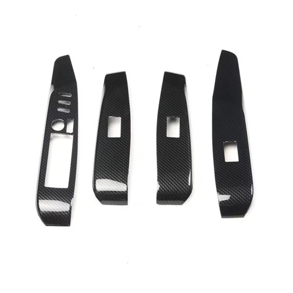 4pcs Car Interior Door Armrest Window Lift Switch Panel Decoration Cover Trim For Toyota Camry RHD 2018 2019 Right  Hand Drive