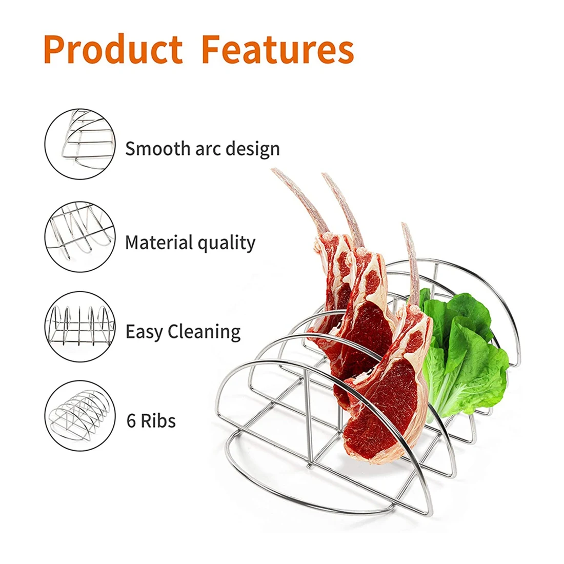 Rejilla de canalé para barbacoa para fumadores, para huevos verdes grandes y ahumador o barbacoa más grande, para barbacoa de carbón