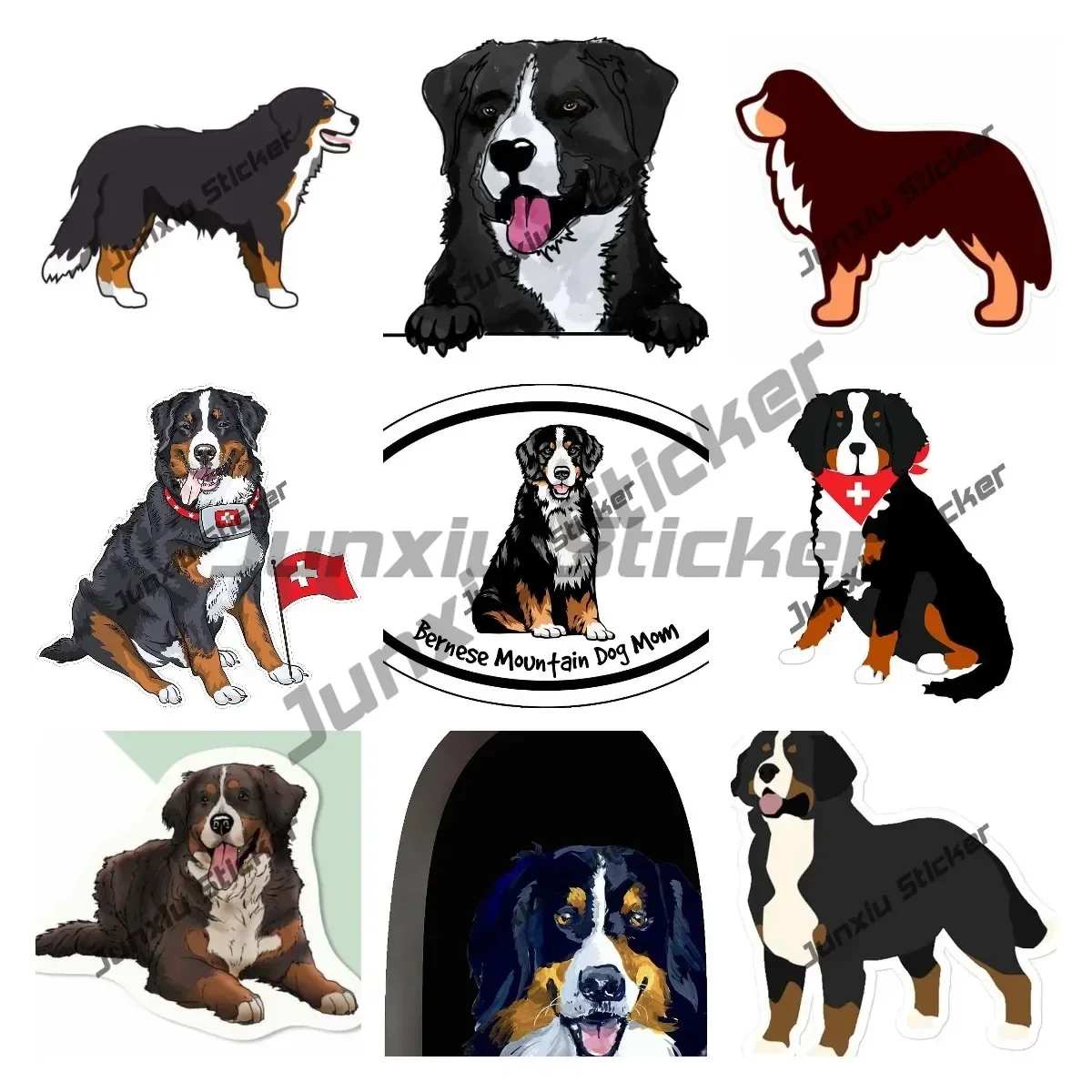 

Personality Bernese Mountain Dog Mom Vinyl Decal Dog Sticker for Car Laptops Cars Trucks Bumper Windows Car Accessories