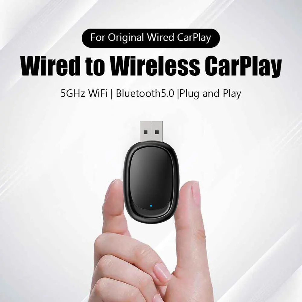 TIMEKNOW 2in1 CarPlay Mini Box Android Auto Wireless Adapter Smart Mini Box Plug And Play Dongle BT WiFi Auto Connect CarPlay ﻿