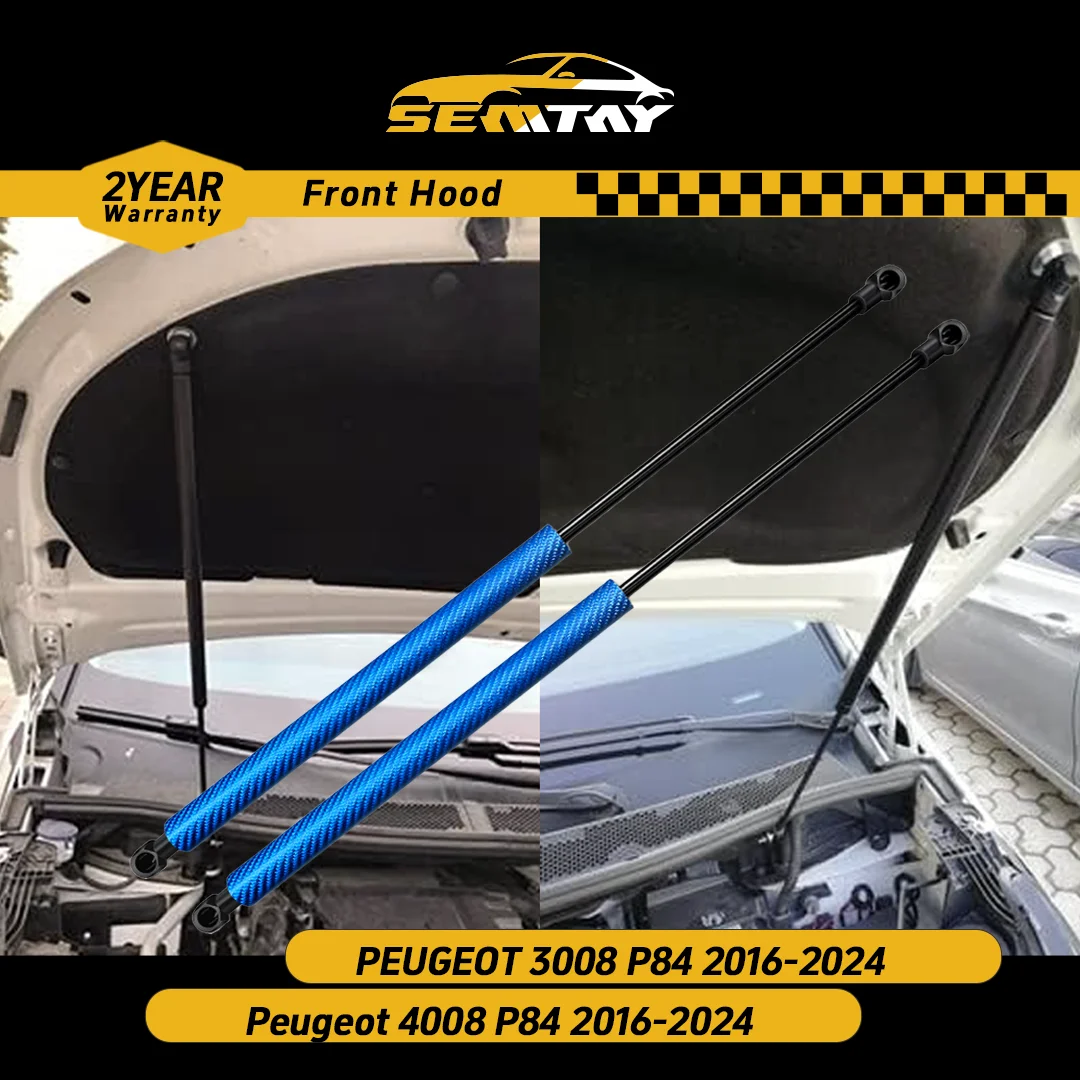 

SEMTAY Hood Struts for PEUGEOT 3008 4008 P84 2016-2024 Bonnet Lift Support Shocks Dampers