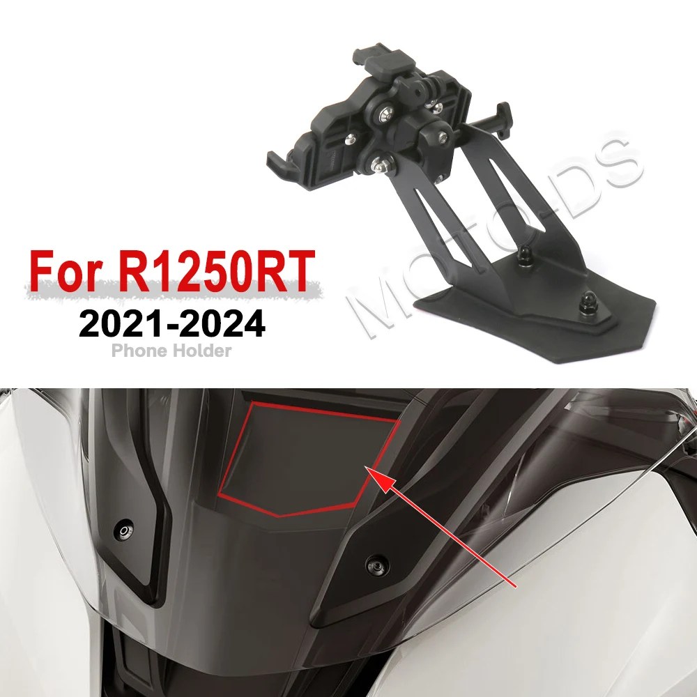 For BMW R1250RT R 1250 RT 2021 - 2024 Motorcycle Front Phone Stand Holder Smartphone Phone GPS Navigaton Plate Bracket 12mm