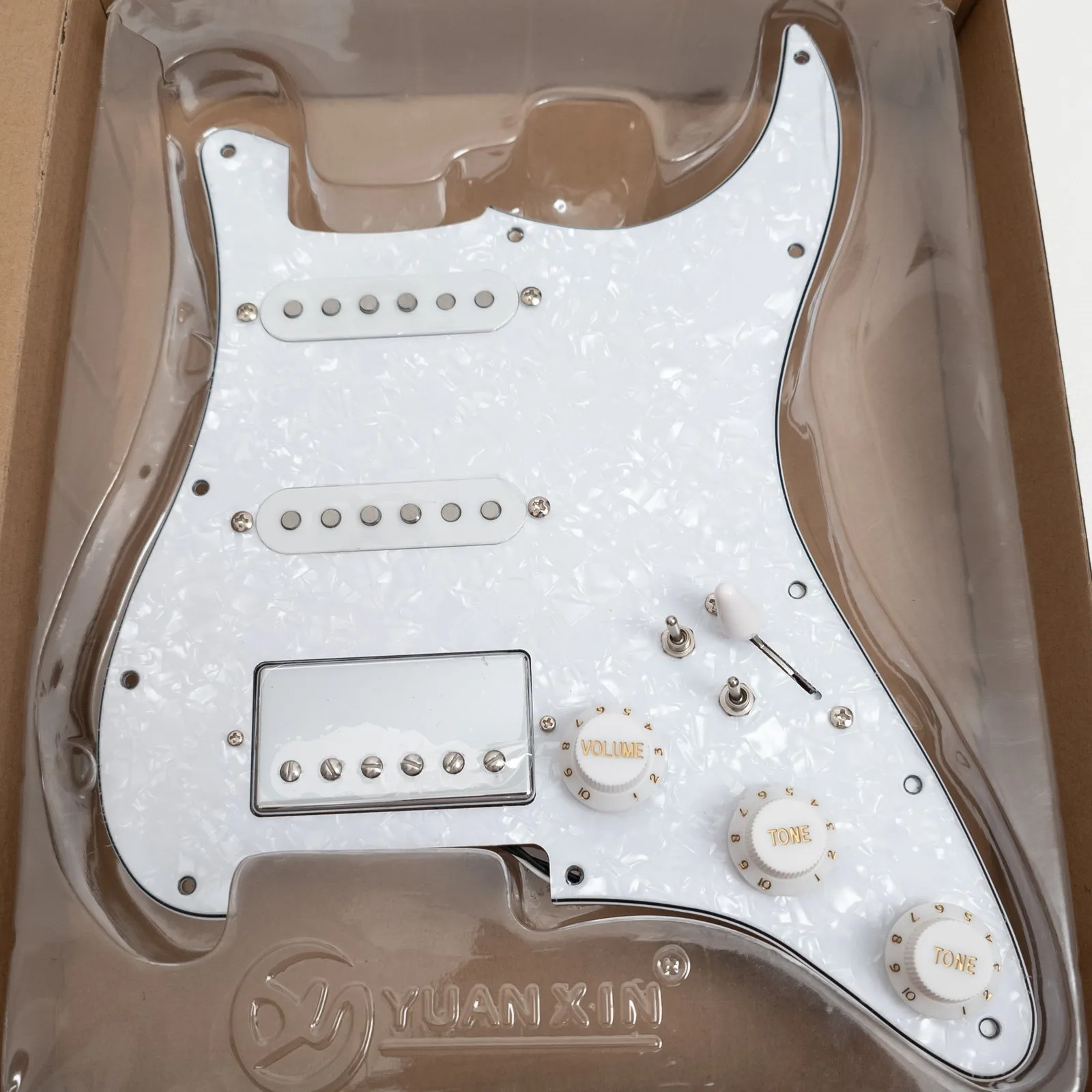 SSH Guitar Prewired Loaded Pickguard Alnico V Single Coil & Humbucker Pickups, Coil Split Function, Copper Shaft Pots For ST