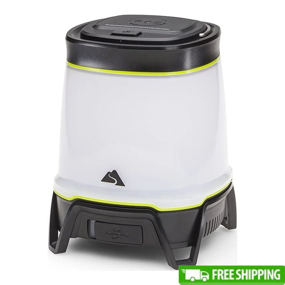 

2000 Lumen Rechargeable LED Lantern with Qi Wireless Charger 3 Light Modes USB-C Battery Water-Resistant Camping Emergency Use