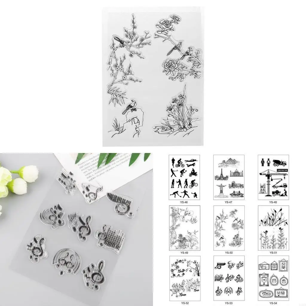 62KD Musical Note Clear Stamp Seal Stamps Greeting Card Invitation Card Making Tools