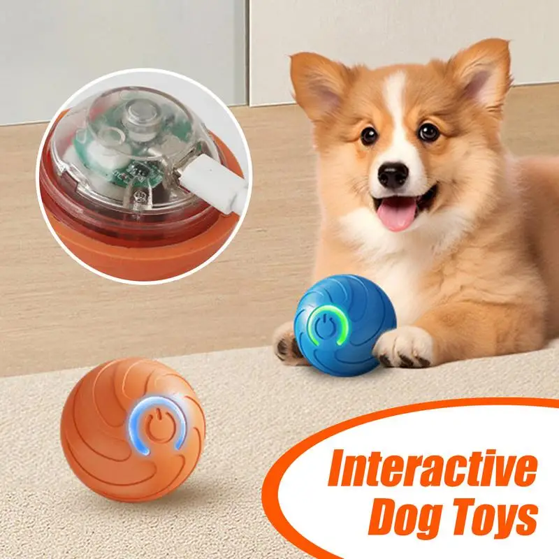 Interactive Dog Ball Toy Pet Puppy Rechargeable Moving Ball Pet Supplies Electronic Dog Toy Ball For Playing Grasping Training