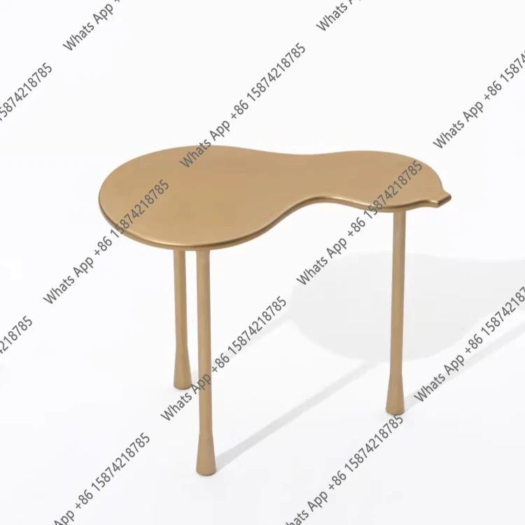 

"Linglong Gourd" Lucky Copper Small Coffee Table Outdoor Small Tea Table by the Sofa