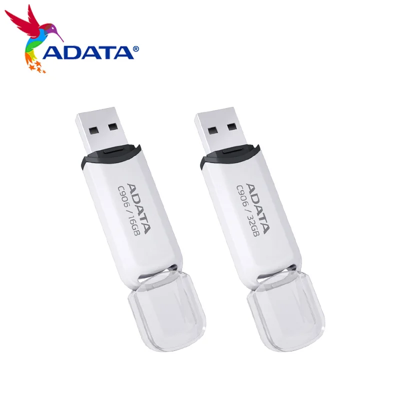 100% Originele Adata C906 Usb Flash Drive 16Gb 32Gb Usb 2.0 Witte Mini U Stick Pen Drive Hoge Snelheid Pendrive Memory Stick