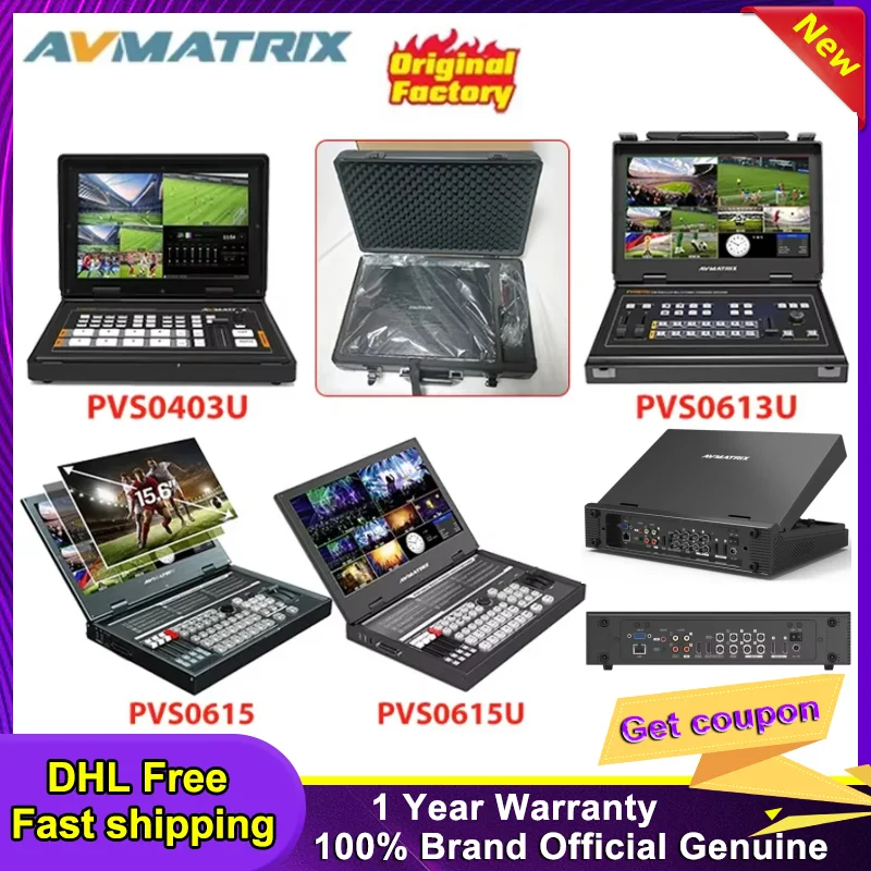 AVMATRIX PVS0403U PVS0615 PVS0615U PVS0613 PVS0613U Streaming Switcher 6 Channel Portable Multi-format Video Switcher