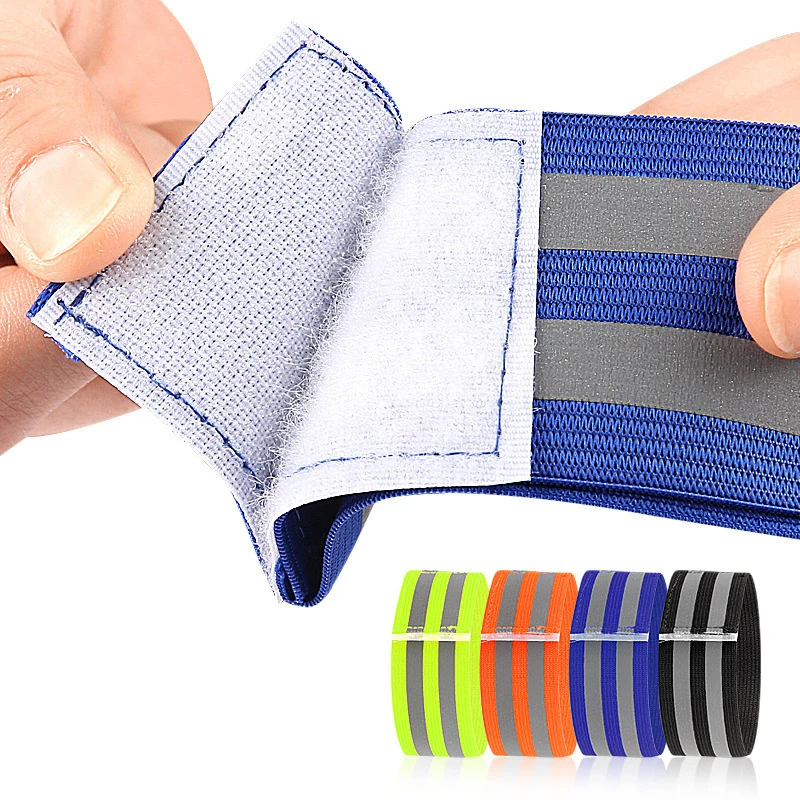 1Pcs Reflective Leg/Arm Band for Night Running/Cycling High Visibility Elastic Leg Strap Night Warning Tape for Security