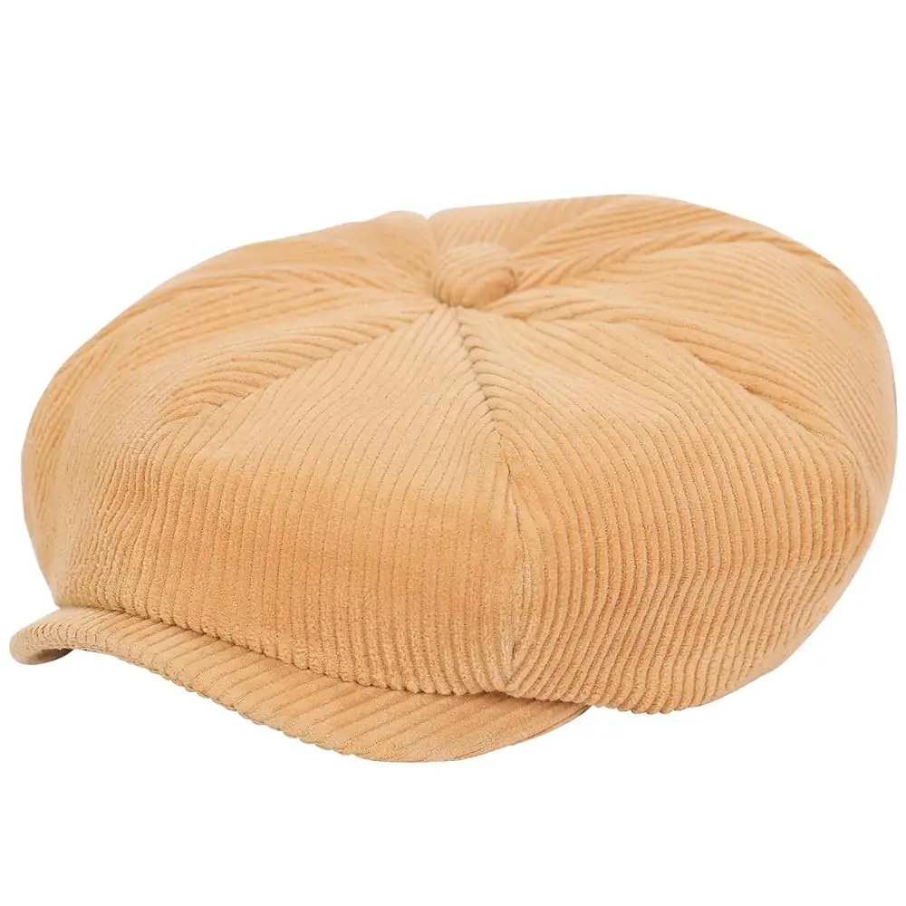 

Восьмипанельная кепка-газетчица для мужчин, черная винтажная кепка-берет, вельветовые кепки для мужчин и женщин, Gorras para Hombres