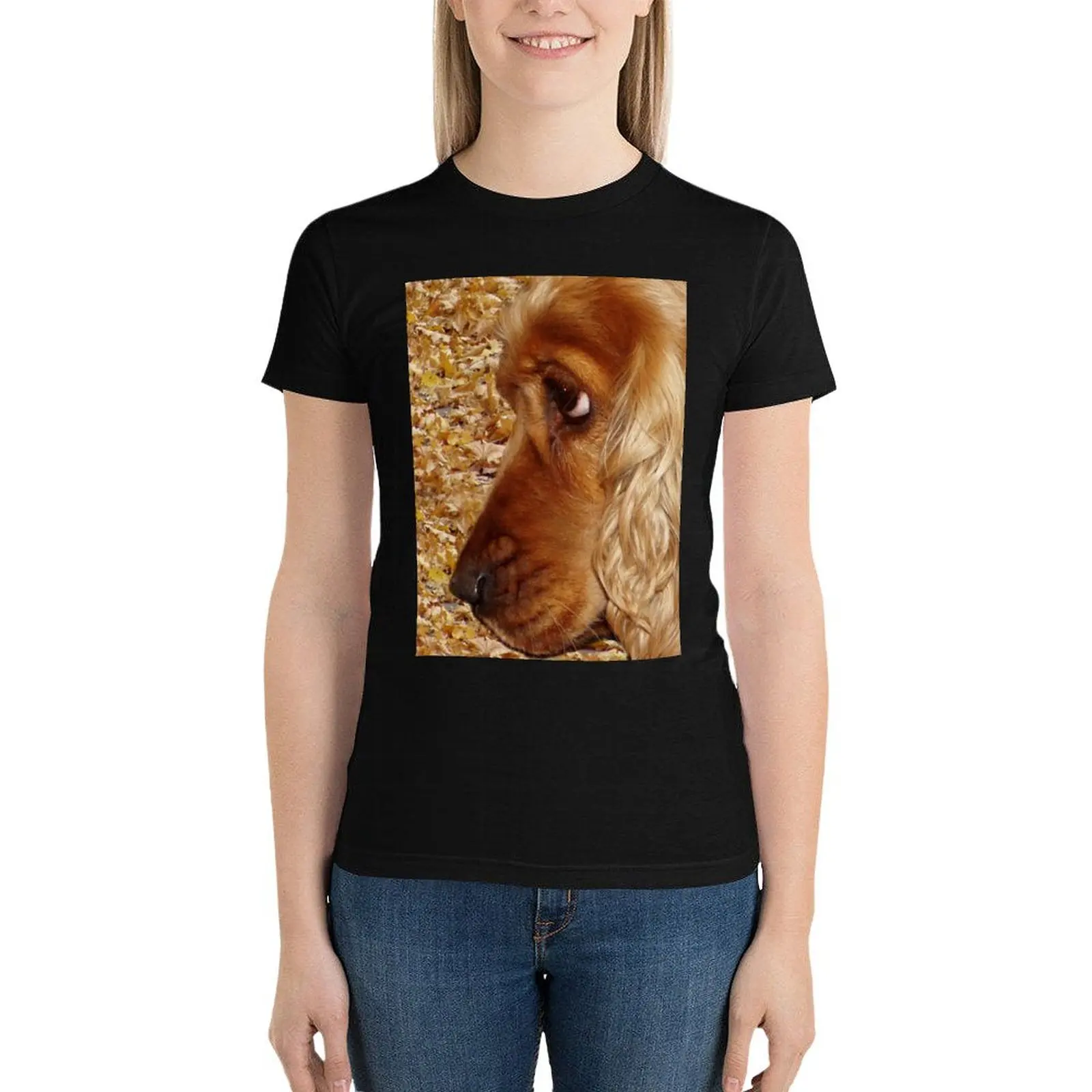 Dog English Cocker Spaniel T-Shirt tees plus size tops Female clothing Top Women