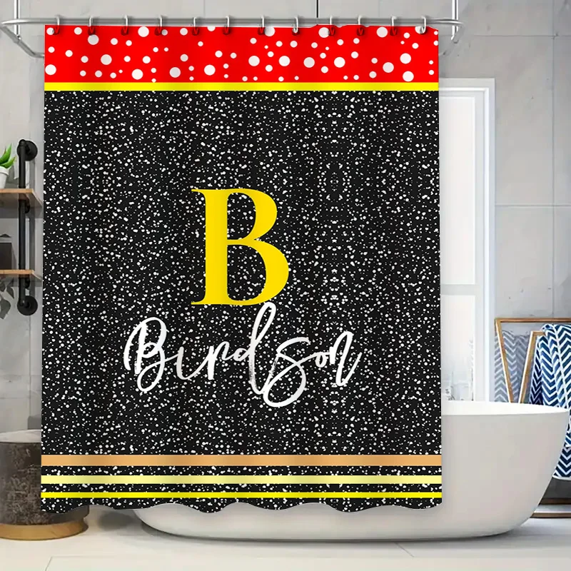 

Индивидуальные занавески для душа с персонализированной печатью имени для подарков на годовщину свадьбы Романтические украшения в розовой вишневой цвете