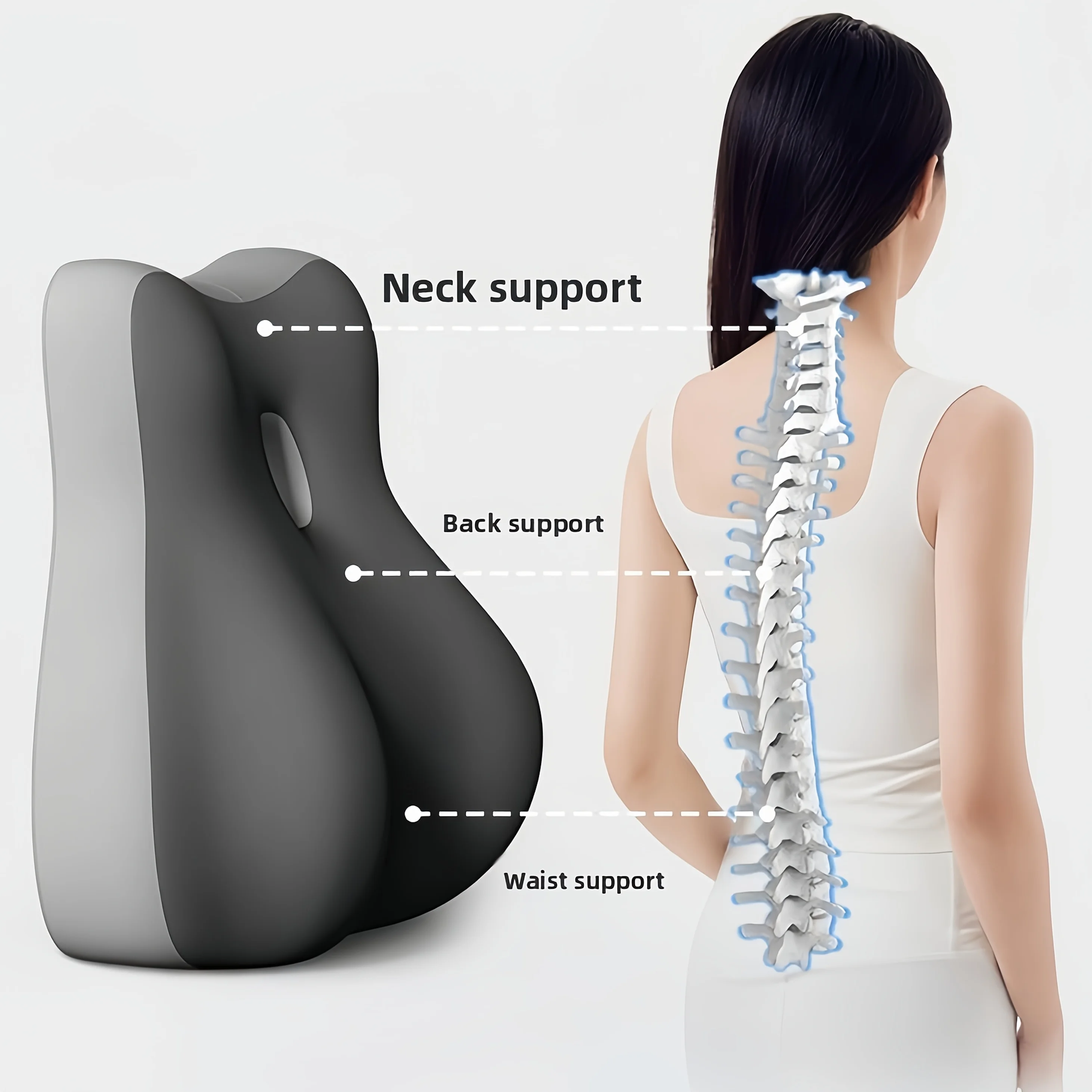 Multifunctional Headboard Pillow,Bedside Buttock Support Cushion, Prone Sleeping Pillow, Footrest Pillow, Supine Sleeping Pillow
