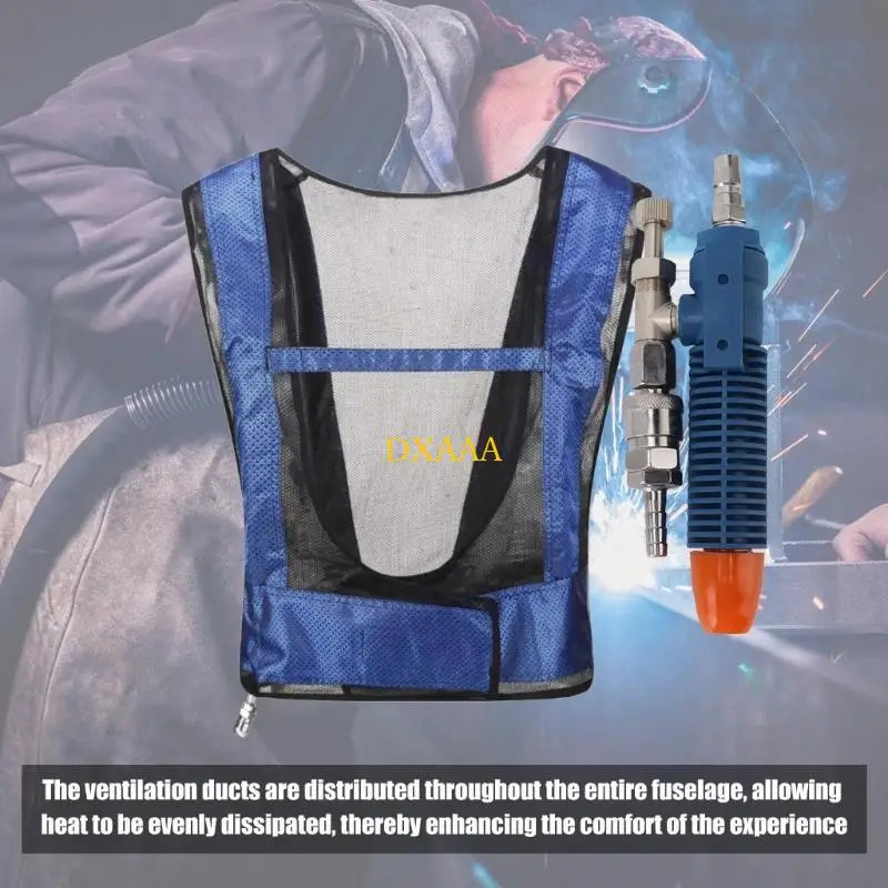 DXAA Vortexes Tube Condizionata Gilet Gilet Saldatura Acciaio Compressa Gilet Raffreddamento Abbigliamento