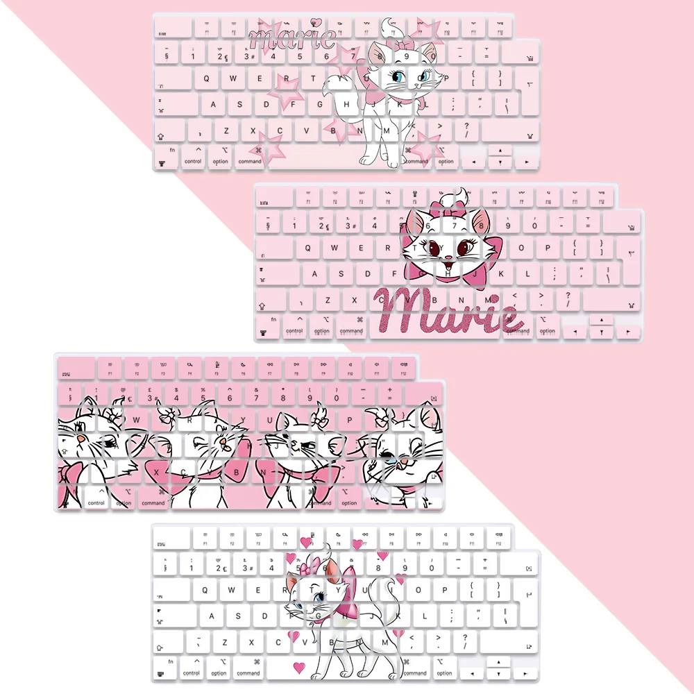 

Anime Marie Cat EU Layout Soft Silicone Keyboard Cover for Macbook pro 14 M1 M2 M3 A2442 A2485 A2779 A2780 A2991 Air M2 M3 A2681