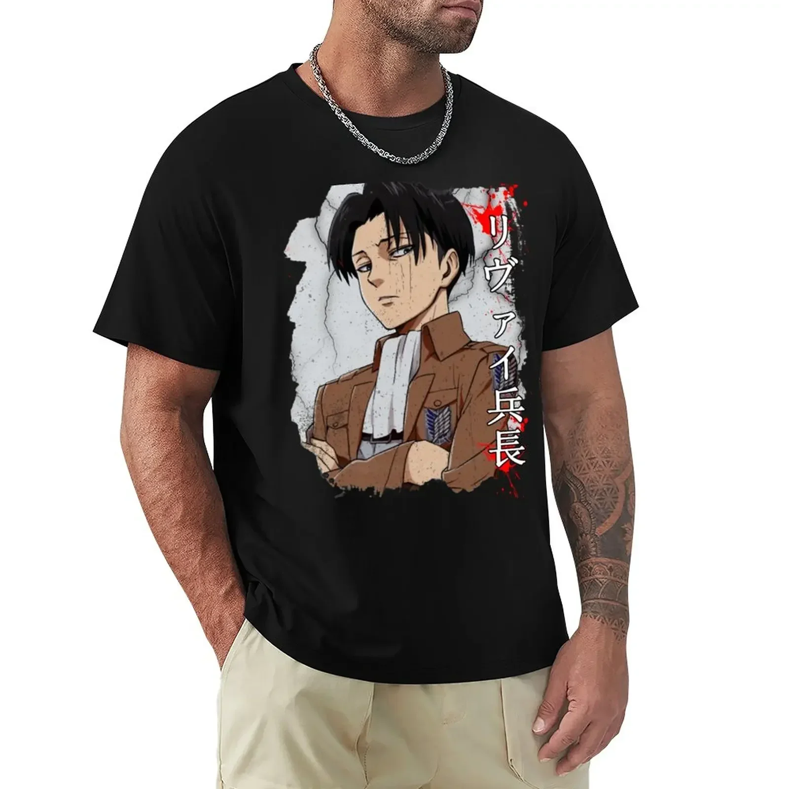 Levi Ackerman T-Shirt tops vintage new edition shirts graphic tees mens funny t shirts