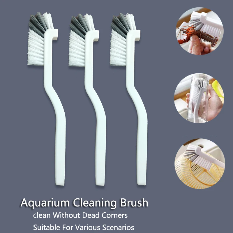 Nylon Brush Aquarium Algae Cleaning Brush Nylon Brush Aquarium Gap Cleaner Fish Tank Stain Cleaning Tools Accessories 2/3/4/5pcs