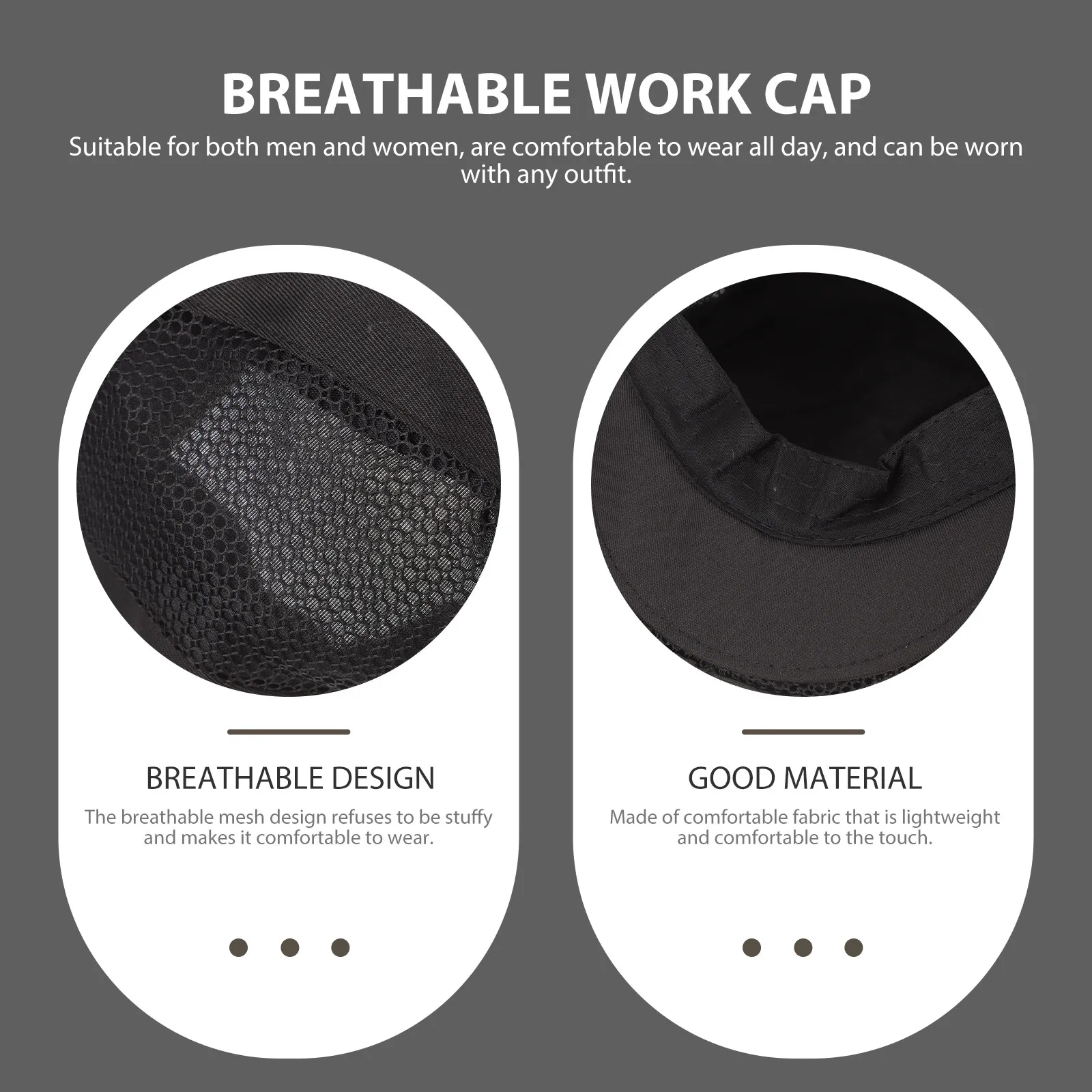 Lot de 2 casquettes de chef en tissu doux, taille unique pour la plupart des adultes, bonnet de travail pour la restauration, filet à cheveux