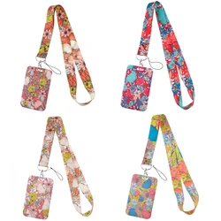 JF1449 Rose Flower Lanyard Cool Print Lanyards Strap Phone Holder Neck Straps Hanging Ropes Fashion Buttons Accessories