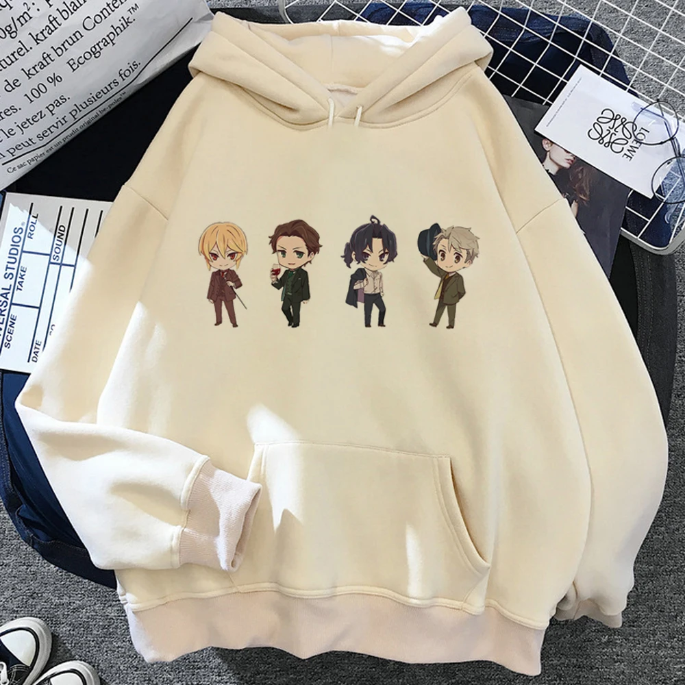 Moriarty the Patriot hoodies women Kawaii long sleeve top Fleece pulls women anime pulls