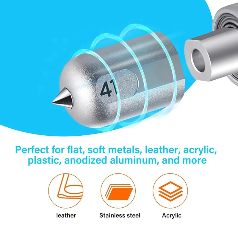 Engraving Tip For Maker 3 Cutting Machines - Premium Carbide Steel Engraving Tool For Flat, Soft Metals, Leather,Acrylic