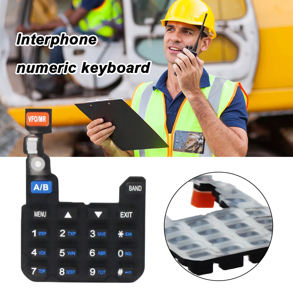 2 шт., сменная клавиатура Walkie Taklie, цифровая клавиатура, детали Walkie Taklie, аксессуары для цифровой клавиатуры для Baofeng UV-5R UV-5RA