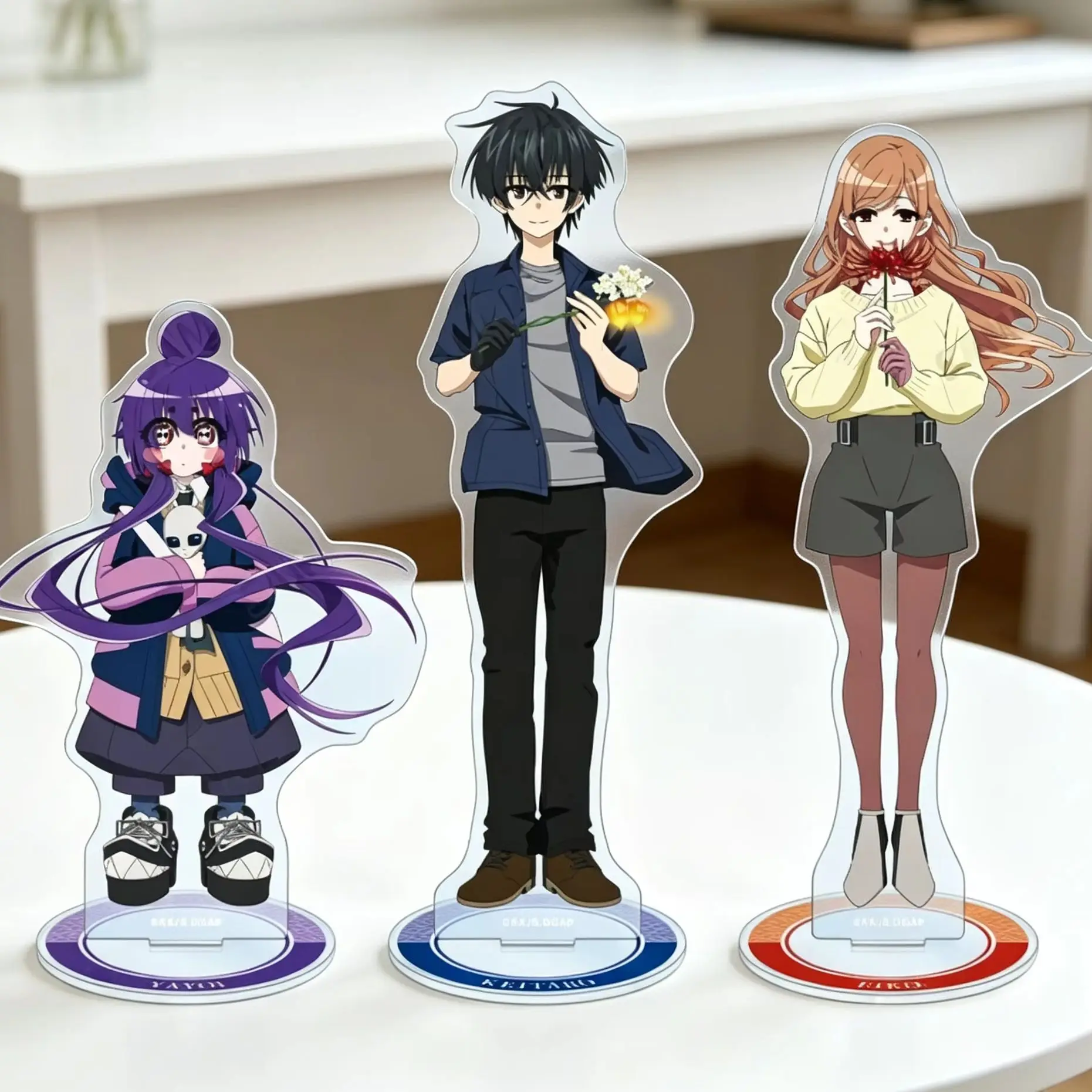 Anime Dark Gathering Keitaro Gentoga Yayoi Hozuki Eiko Hozuki Acrylic Stand Model Plate Keychains Desk Decorations