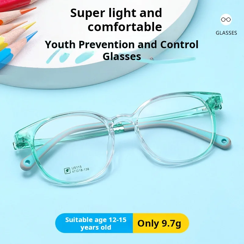 

Lzabella Ultra-light Fashion Teenagers and Children Round Glasses Boys Girls TR90 Kids Computer Optical Myopia Eyeglasses U5115N