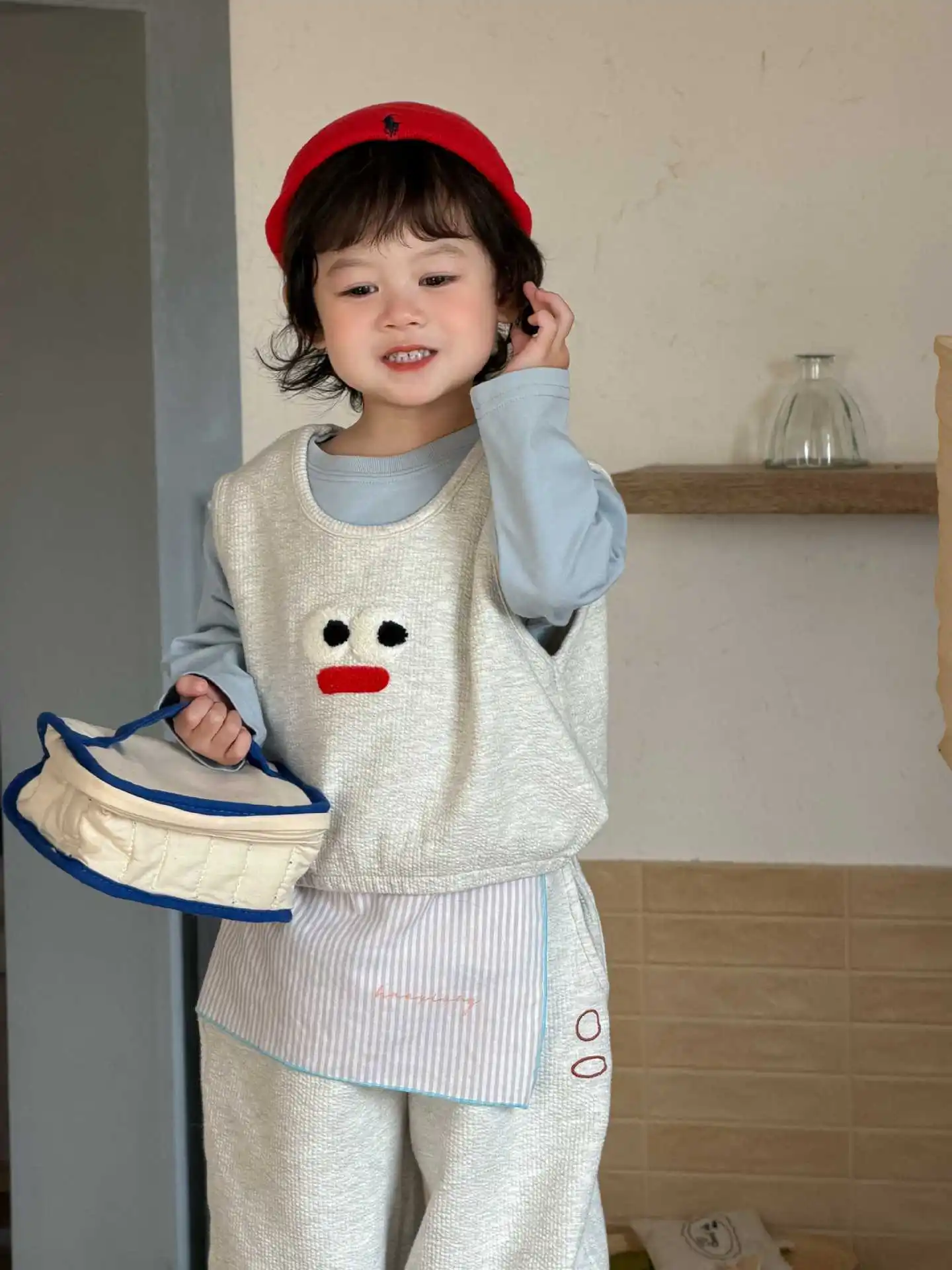 2026 Spring New Baby Sleeveless Clothes Set Infant Boys Girls Cute Cartoon Vest + Casual Pants 2pcs Suit Toddler Cotton Outfits