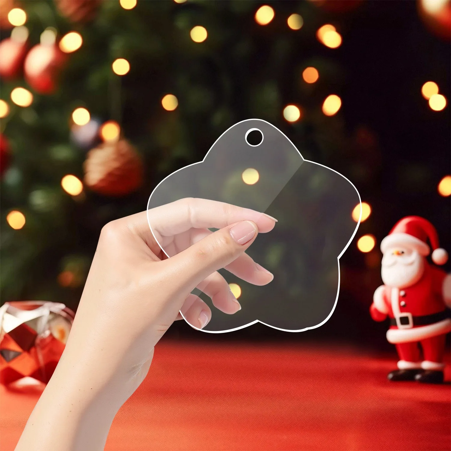 

3Pcs/set Transparent Christmas Pendants Xmas Tree Hanging Ornaments Noel Merry Christmas Decor 2026 Feliz Happy New Year 2026