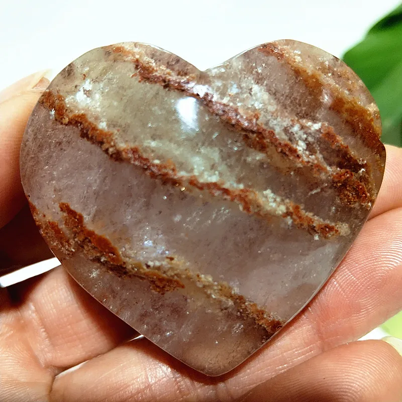 Natural Thousand Layer Phantom Quartz Crystal Heart Mineral Symbiont Witchcraft Spiritual Meditatio Reiki Healing Stones