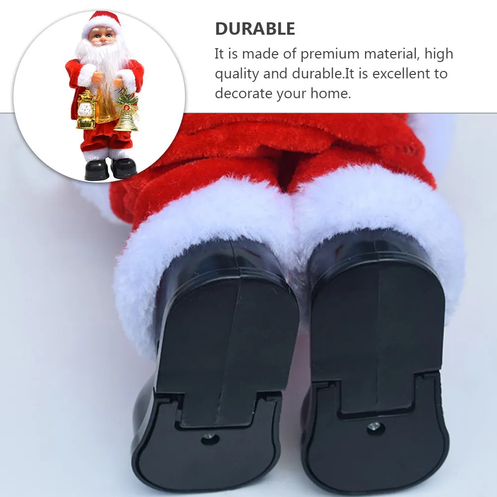 1Pcs Santa Claus Music Figure Electric Swinging Christmas Ornament Battery Powered Holiday Decoration Music Santa Claus view 3