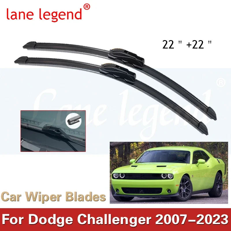 

Front Wiper Blades Set For Dodge Challenger 2007 - 2023 SRT R/T RT SRT Windshield Brushes Windscreen Window Washer Cover 2015