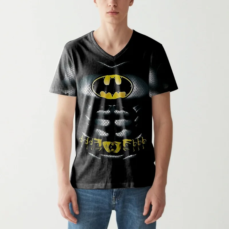 تي شيرت DC Batman 3D مطبوع رقميًا للرجال بأكمام قصيرة للمراهقين وقمة الموضة غير الرسمية للرجال