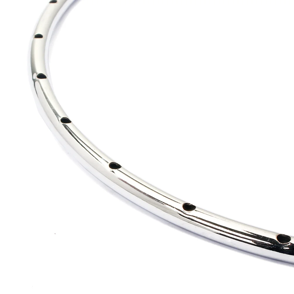 

Drilled Iron Ring 11 Inch Tension Hoop For Banjo Guitar Violin Ukulele Replacement Flange Silver Lightweight