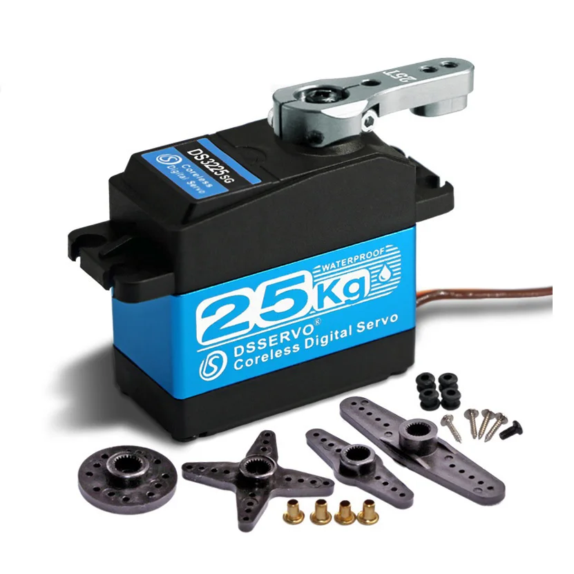 4PCS 35kg /25kg 디지털 RC 서보 고토크 코어리스 DS3235 DS3225 스테인리스 SG 방수 로봇 DIY RC 자동차 180/270 각도