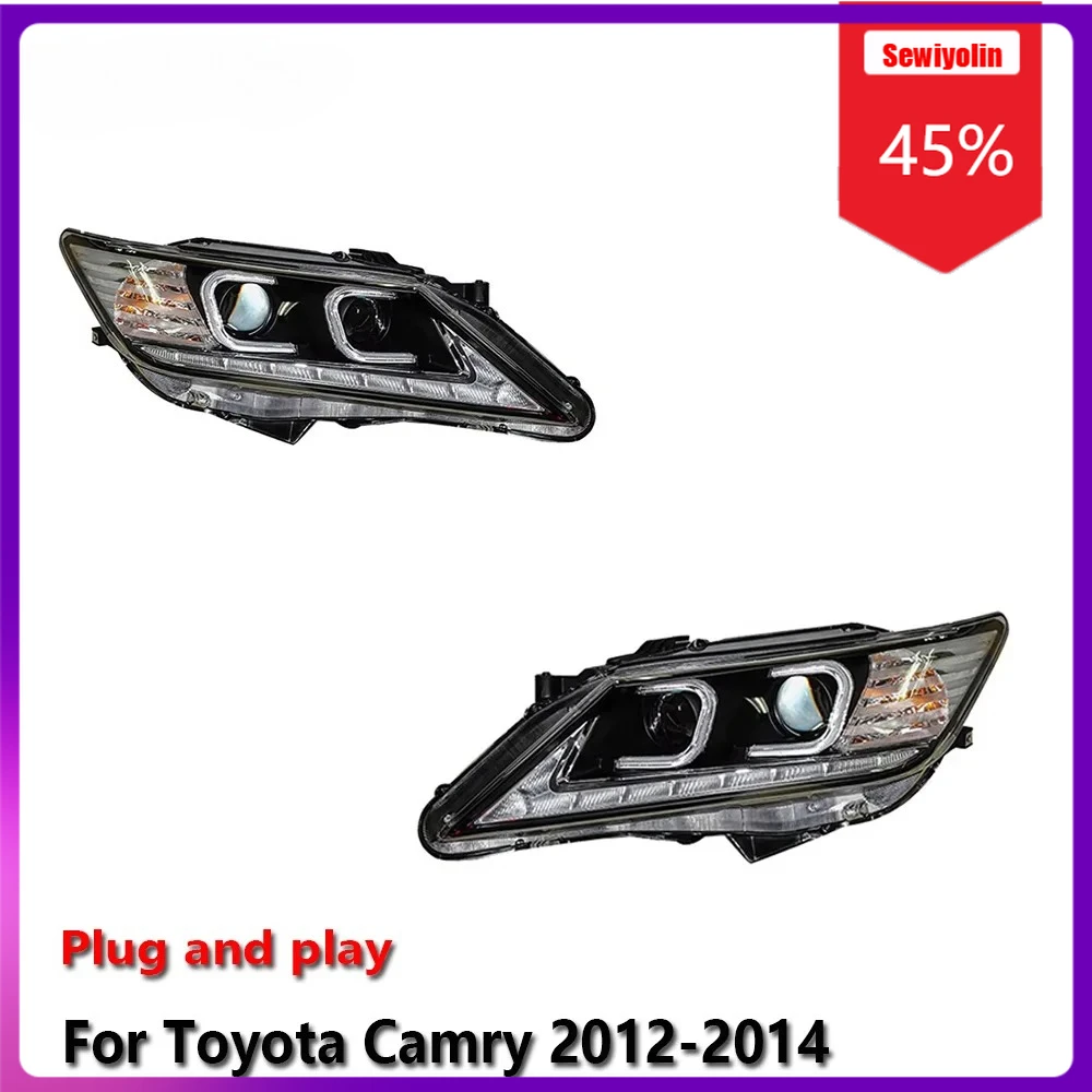 

Sewiyolin Car LED Lamp Headlight Assemblies For Toyota Camry 2012-2014 Fog DRL Brake Turn Signal Lamp