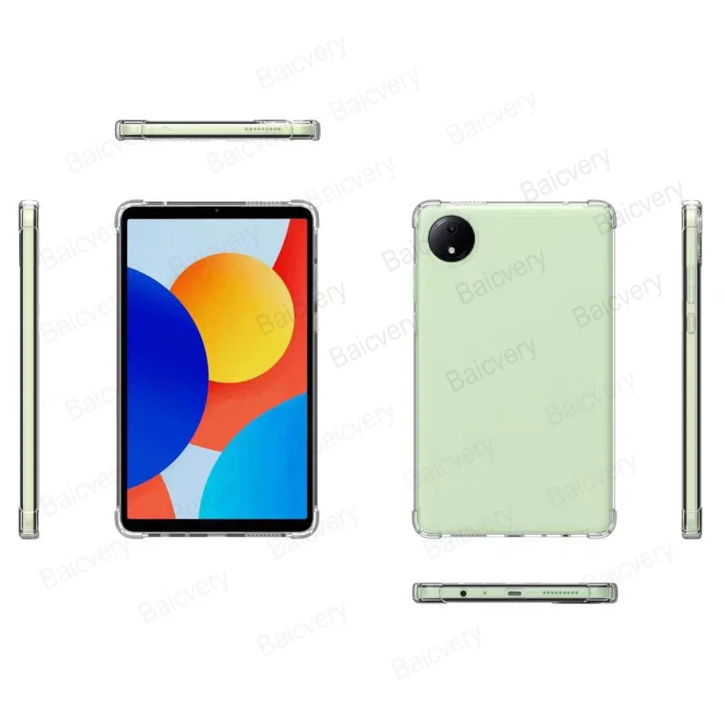 Carcasa para Xiaomi Redmi Pad SE de 8,7 pulgadas, cubierta trasera transparente de silicona suave