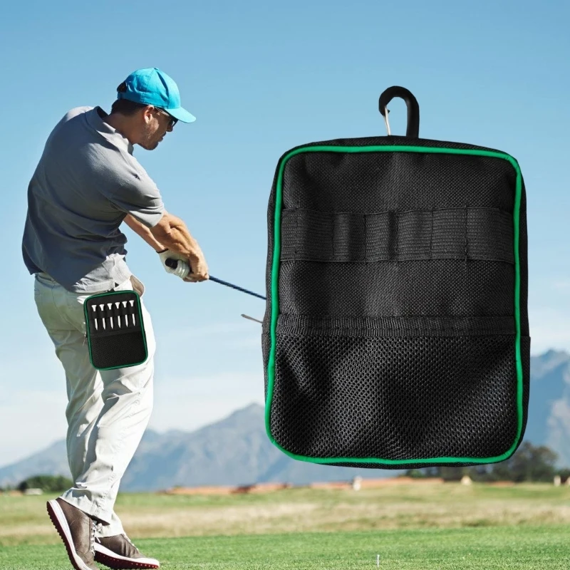 Q39E Golf Ball Organiser Bag Waterproof Polyester Golf Ball Holder Bag For Outdoor