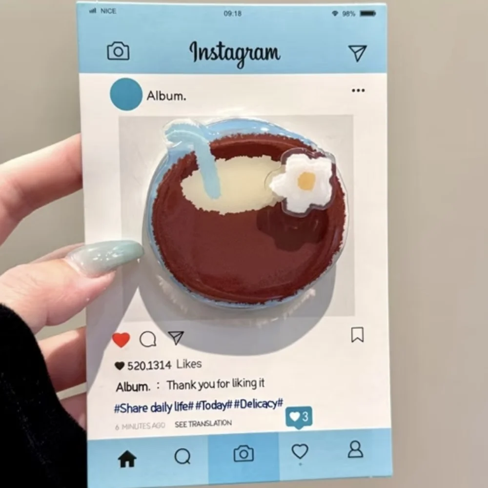 Cartoon Cute Rotate Coconut Supporto magnetico Supporto per telefono Grip Tok per Magsafe iPhone Samsung Supporto espandibile per dito con anello sicuro