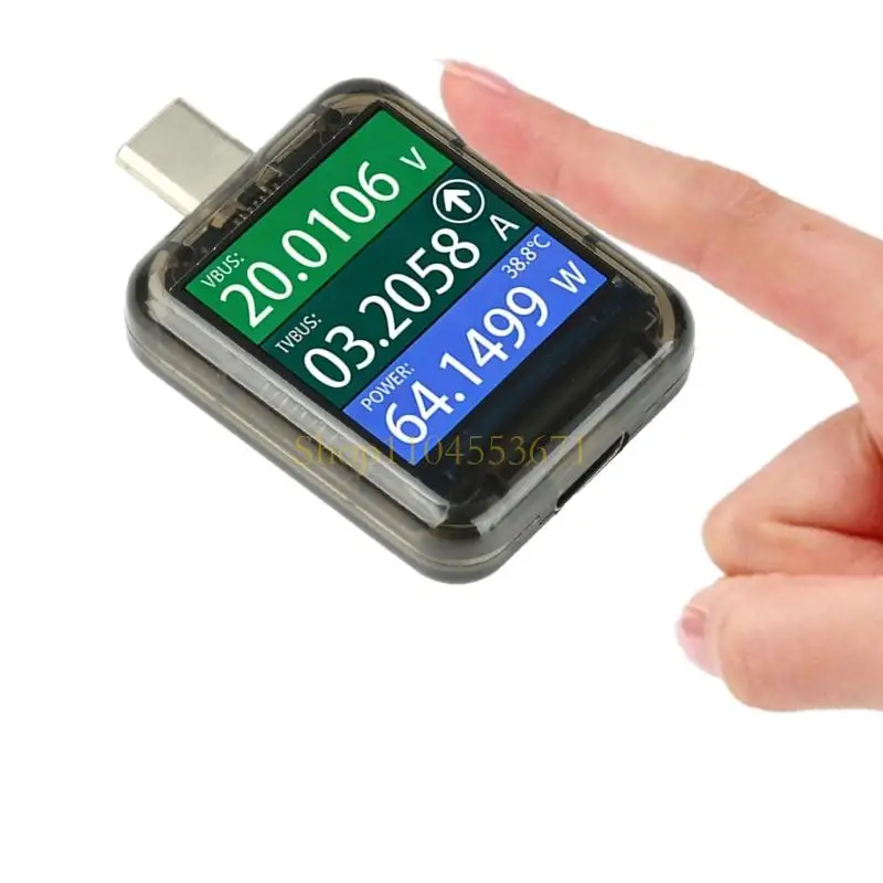 Best Seller Digital USB C Meter for Fast Charging Checks DC4.5V-48V 0-6A Inlines Power Monitors for Tablets, Cables, Chargers