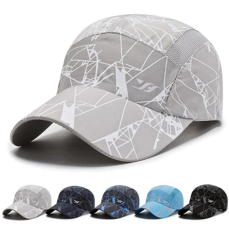 UPF50+ Sun Protection Hat, Quick Dry Baseball Cap Portable Adjustable Outdoor Sports Hats for Men