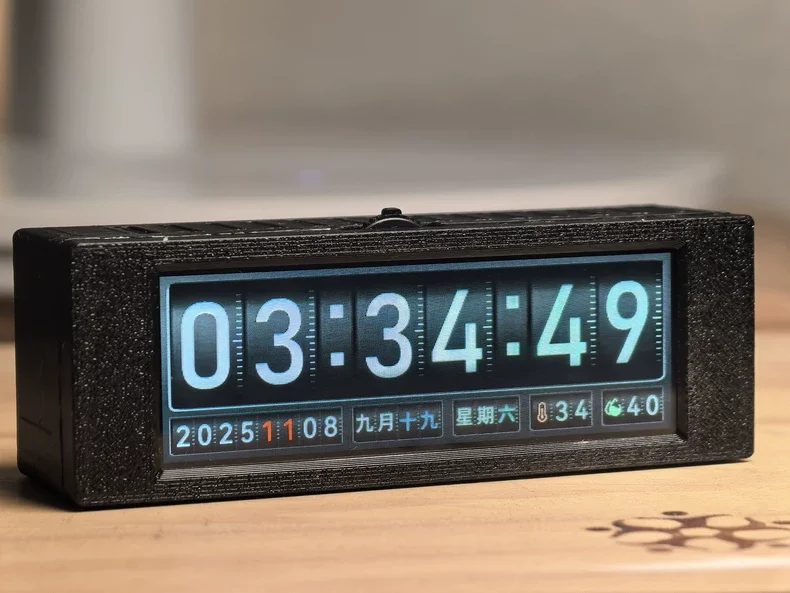 3D Printing Page Turning Clock, Music Spectrum, Built-in WiFi for Networking - view 6