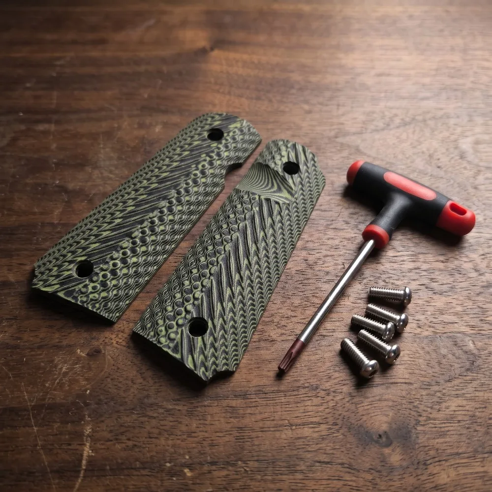 G10 Handle Scales Ergonomic Textured Grips Fit Colt 1911 Model Mod Accessories
